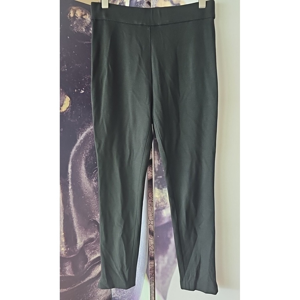 Theory Women's Black Stretch Zip Ankle Pull-On Legging Pants Size M